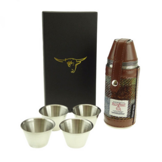 Harris Tweed 8oz Hunting Flask